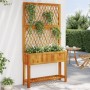 Jardinera con enrejado y estante acacia maciza 100x32x185 cm en Macetas y jardineras | Comprar online en Foru.es