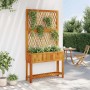 Jardinera con enrejado y estante acacia maciza 100x32x185 cm en Macetas y jardineras | Comprar online en Foru.es