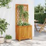 Jardinera con enrejado y estante acacia maciza 55x29,5x132 cm en Macetas y jardineras | Comprar online en Foru.es