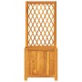 Jardinera con enrejado y estante acacia maciza 55x29,5x132 cm en Macetas y jardineras | Comprar online en Foru.es