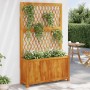 Jardinera con enrejado y estante acacia maciza 100x32x165 cm en Macetas y jardineras | Comprar online en Foru.es
