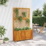 Jardinera con enrejado y estante acacia maciza 100x32x165 cm en Macetas y jardineras | Comprar online en Foru.es