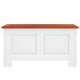Baúl de almacenaje con tapa madera de acacia marrón y blanco en Baúles de almacenamiento | Comprar online en Foru.es