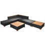 Muebles de jardín y cojines 7 piezas ratán sintético negro de vidaXL, Conjuntos de jardín - Ref: Foro24-42757, Precio: 651,74...