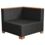 Muebles de jardín y cojines 7 piezas ratán sintético negro de vidaXL, Conjuntos de jardín - Ref: Foro24-42757, Precio: 651,74...