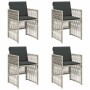 Sillones de jardín con cojines 4 uds ratán sintético gris claro en Sillas de jardín | Comprar online en Foru.es