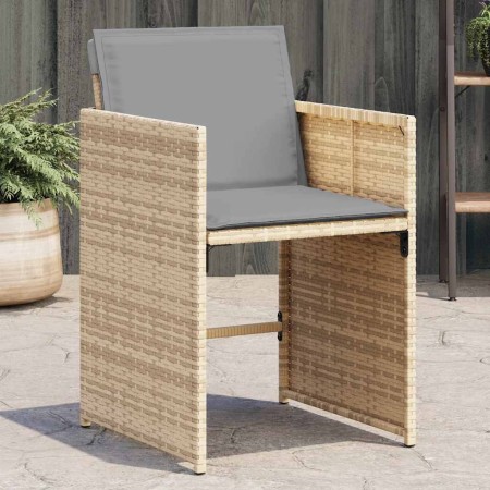 Sillones jardín con cojines 4 uds ratán sintético beige mezcla en Sillas de jardín | Comprar online en Foru.es