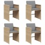 Sillones jardín con cojines 4 uds ratán sintético beige mezcla en Sillas de jardín | Comprar online en Foru.es
