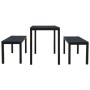 Set de comedor de jardín 3 pzas acero y WPC negro de vidaXL, Conjuntos de jardín - Ref: Foro24-317139, Precio: 214,36 €, Desc...