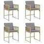 Sillones jardín con cojines 4 uds ratán sintético beige mezcla en Sillas de jardín | Comprar online en Foru.es