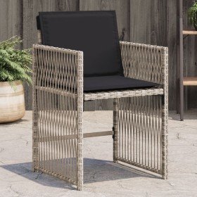 Sillones de jardín con cojines 4 uds ratán sintético gris claro en Sillas de jardín | Comprar online en Foru.es