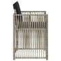 Sillones de jardín con cojines 4 uds ratán sintético gris claro en Sillas de jardín | Comprar online en Foru.es