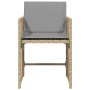 Sillones jardín con cojines 4 uds ratán sintético beige mezcla en Sillas de jardín | Comprar online en Foru.es