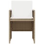 Sillas y mesita de jardín 3 piezas ratán sintético cojín beige en Conjuntos de jardín | Comprar online en Foru.es