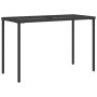 Mesa de jardín superficie de vidrio ratán PE negro 115x54x74 cm en Mesas de jardín | Comprar online en Foru.es