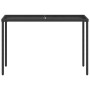 Mesa de jardín superficie de vidrio ratán PE negro 115x54x74 cm en Mesas de jardín | Comprar online en Foru.es