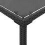 Mesa de jardín superficie de vidrio ratán PE negro 115x54x74 cm en Mesas de jardín | Comprar online en Foru.es