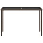 Mesa de jardín superficie vidrio ratán PE marrón 115x54x74 cm en Mesas de jardín | Comprar online en Foru.es