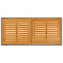 Mesa de jardín superficie de madera ratán PE gris 115x54x74 cm en Mesas de jardín | Comprar online en Foru.es