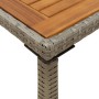 Mesa de jardín superficie de madera ratán PE gris 115x54x74 cm en Mesas de jardín | Comprar online en Foru.es