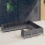Muebles de jardín 10 pzas y cojines madera de pino gris de vidaXL, Conjuntos de jardín - Ref: Foro24-3096997, Precio: 864,62 ...