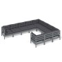 Muebles de jardín 10 pzas y cojines madera de pino gris de vidaXL, Conjuntos de jardín - Ref: Foro24-3096997, Precio: 864,62 ...