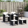 Set de muebles jardín 5 pzas con cojines ratán sintético negro en Conjuntos de jardín | Comprar online en Foru.es