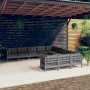 Muebles de jardín 11 pzas y cojines gris madera de pino de vidaXL, Conjuntos de jardín - Ref: Foro24-3097021, Precio: 955,52 ...