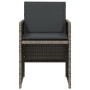 Set comedor de jardín 5 piezas con cojines ratán sintético gris en Conjuntos de jardín | Comprar online en Foru.es
