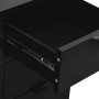 Aparador de acero y vidrio templado negro 75x35x70 cm de vidaXL, Aparadores - Ref: Foro24-336073, Precio: 168,94 €, Descuento: %