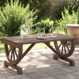 Mesa de centro de jardín madera maciza abeto 90x50x40 cm en Mesas de jardín | Comprar online en Foru.es