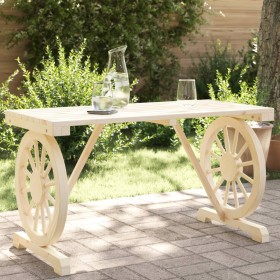 Mesa de jardín madera maciza abeto 115x55x65 cm en Mesas de jardín | Comprar online en Foru.es
