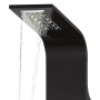 Columna panel de ducha aluminio negro 20x44x130 cm de vidaXL, Boquillas de chorro para bañeras y duchas - Ref: Foro24-142996,...