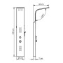 Columna panel de ducha aluminio negro 20x44x130 cm de vidaXL, Boquillas de chorro para bañeras y duchas - Ref: Foro24-142996,...
