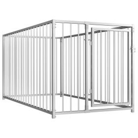 Perrera de exterior 100x200x100 cm de vidaXL, Casetas y cercados para perros - Ref: Foro24-144488, Precio: 201,49 €, Descuent...