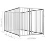 Perrera de exterior 100x200x100 cm de vidaXL, Casetas y cercados para perros - Ref: Foro24-144488, Precio: 201,49 €, Descuent...