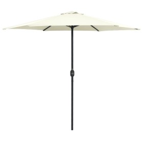 Sombrilla de jardín y palo de aluminio blanco arena 270x246 cm de vidaXL, Sombrillas - Ref: Foro24-47345, Precio: 58,48 €, De...