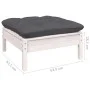 Muebles de jardín 11 pzas con cojines blanco madera de pino de vidaXL, Conjuntos de jardín - Ref: Foro24-3097122, Precio: 888...