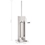 Embutidora manual de acero inoxidable plateado 7 L de vidaXL, Electrodomésticos de cocina - Ref: Foro24-50963, Precio: 262,95...
