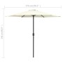 Sombrilla de jardín y palo de aluminio blanco arena 270x246 cm de vidaXL, Sombrillas - Ref: Foro24-47345, Precio: 58,48 €, De...