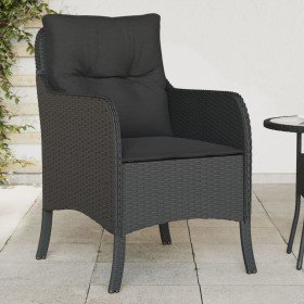 Sillones de jardín con cojines 2 uds ratán sintético negro en Sillas de jardín | Comprar online en Foru.es