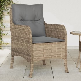 Sillones jardín con cojines 2 uds ratán sintético beige mezcla en Sillas de jardín | Comprar online en Foru.es