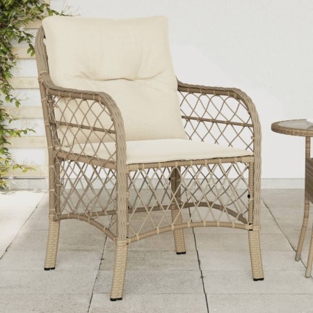 Sillones de jardín con cojines 2 uds ratán sintético beige en Sillas de jardín | Comprar online en Foru.es