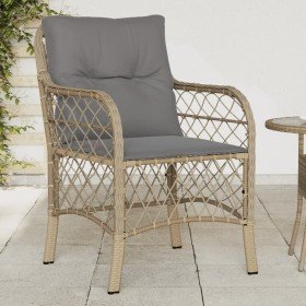 Sillones jardín con cojines 2 uds ratán sintético beige mezcla en Sillas de jardín | Comprar online en Foru.es