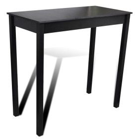 Mesa alta negra de MDF 115x55x107 cm de vidaXL, Mesas de cocina y de comedor - Ref: Foro24-240378, Precio: 124,35 €, Descuent...