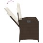 Sillones reclinables jardín con cojines marrones 2 uds ratán PE en Sillas de jardín | Comprar online en Foru.es