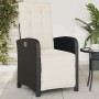 Sillones reclinables jardín con reposapiés 2 uds ratán PE negro en Sillas de jardín | Comprar online en Foru.es
