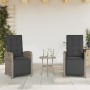 Sillones reclinables jardín con reposapiés 2 uds ratán PE gris en Sillas de jardín | Comprar online en Foru.es