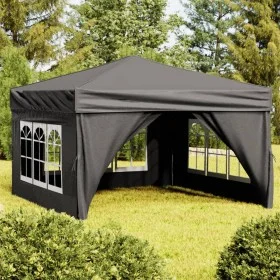 Carpa de fiesta plegable con paredes laterales antracita 3x3 m de vidaXL, Carpas y cenadores - Ref: Foro24-93523, Precio: 144...