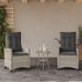 Sillones reclinables de jardín con cojines gris 2 uds ratán PE en Sillas de jardín | Comprar online en Foru.es